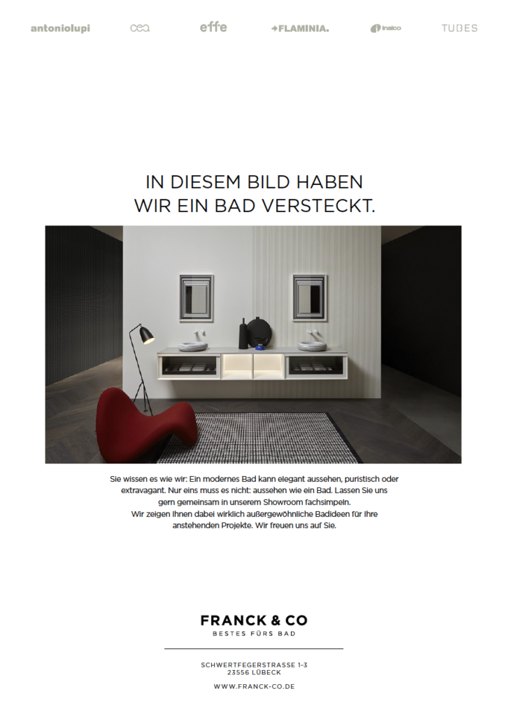 Franck&Co Anzeige Designer Bad 2