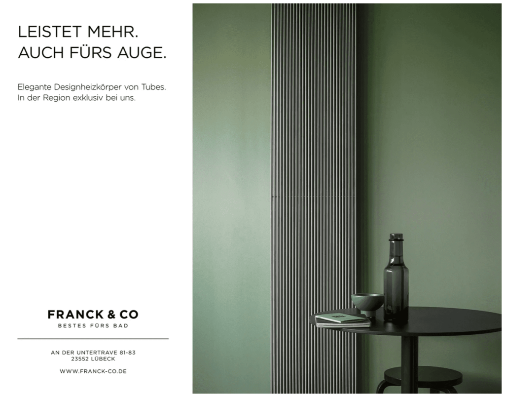 Franck&Co Anzeige Tubes