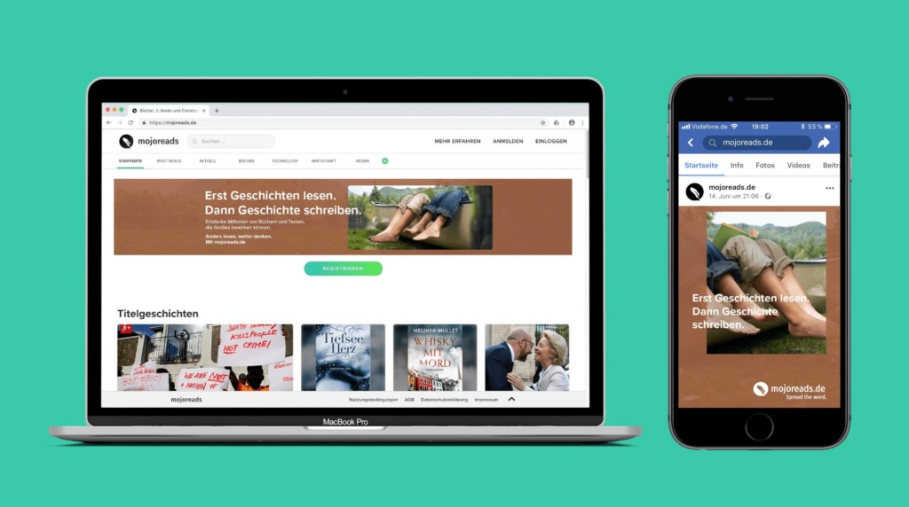 mojoreads Mobile und Website